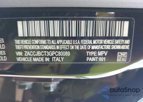 2016 Jeep Renegade Trailhawk from USA, damaged, VIN ZACCJBCT3GPC80089